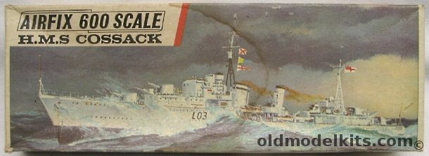 Airfix 1/600 HMS Cossack Destroyer Leader, F2S plastic model kit